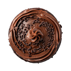 isolated round chocolate cake