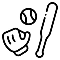 Obraz premium baseball equipment icon