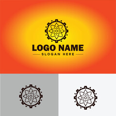 gear logo icon vector for business brand app icon cogwheel mechanic engine Industrial auto repair maintenance automotive gear logo template