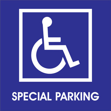 special needs parking sign
