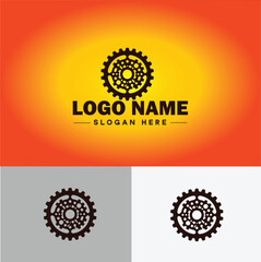gear logo icon vector for business brand app icon cogwheel mechanic engine Industrial auto repair maintenance automotive gear logo template