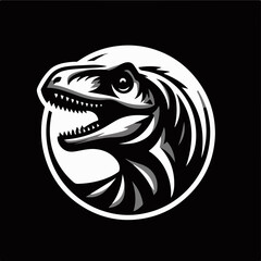 Velociraptor dinosaur, comic style vector illustration