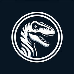 Velociraptor dinosaur, comic style vector illustration