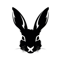 Hare silhouette icon on a white background   