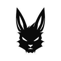 Hare silhouette icon on a white background   
