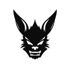 Hare silhouette icon on a white background   