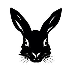 Hare silhouette icon on a white background   