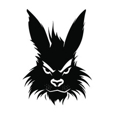 Hare silhouette icon on a white background   
