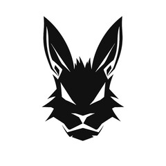 Hare silhouette icon on a white background   
