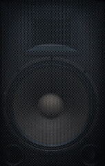 Speaker sound isolate. Sound music system hi-fi. Audio stereo bass monitor