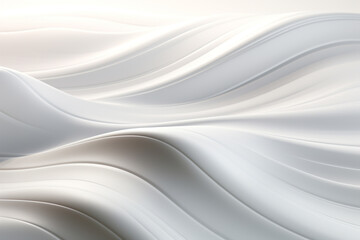 Abstract background of white silk or satin. 3d render illustration - obrazy, fototapety, plakaty