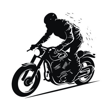 recommend clip art: silhouette of a biker on motorcycle