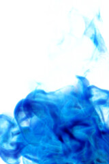 Liquid smoke ink drop effect blue