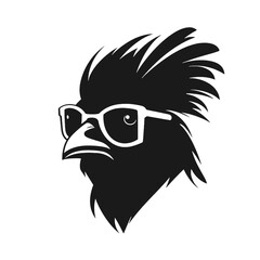  Rooster  with sunglasses Silhouette 
