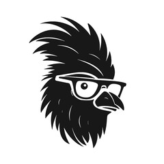  Rooster  with sunglasses Silhouette 