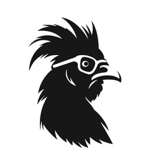  Rooster  with sunglasses Silhouette 