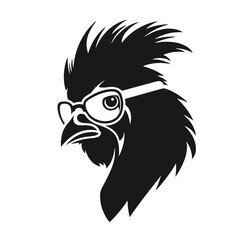  Rooster  with sunglasses Silhouette 