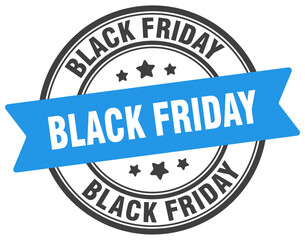 black friday stamp. black friday label on transparent background. round sign