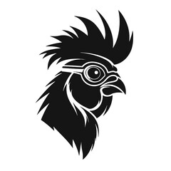  Rooster  with sunglasses Silhouette 