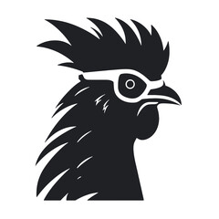  Rooster  with sunglasses Silhouette 