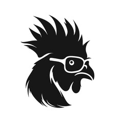  Rooster  with sunglasses Silhouette 