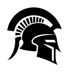 spartan helmet with a  crest  Silhouette 