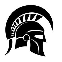 spartan helmet with a  crest  Silhouette 