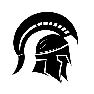spartan helmet with a  crest  Silhouette 