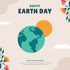 Obraz premium Hand drawn illustration for earth day celebration