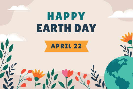 Hand drawn background for earth day celebration