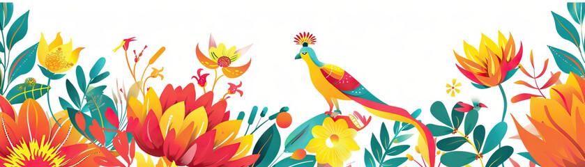 Indian Heritage Hues: Designs Infused with Vibrant Indian Cultural Motifs. Isolated Premium Vector. White Background