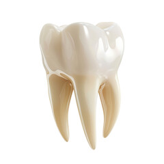 Premolar tooth isolated on transparent background
