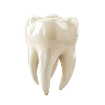 Premolar tooth isolated on transparent background