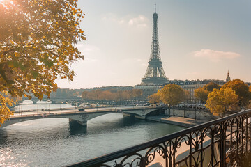 Paris in the autumn - obrazy, fototapety, plakaty