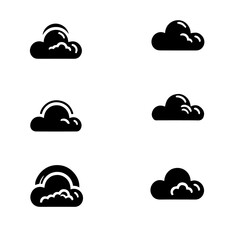 Cloud computing icon. Line, glyph and filled outline colorful version, abstract cloud outline and filled vector sign. Symbol, logo illustration. Different style icons set. Vector graphics