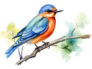 A bird clipart, watercolor illustration clipart, 1500s, isolated on white background - 767726208