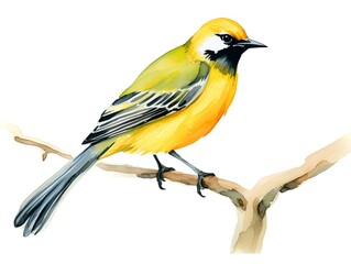 A bird clipart, watercolor illustration clipart, 1500s, isolated on white background - 767726259