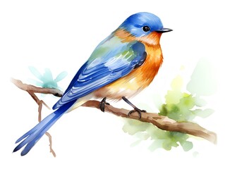A bird clipart, watercolor illustration clipart, 1500s, isolated on white background - 767726282