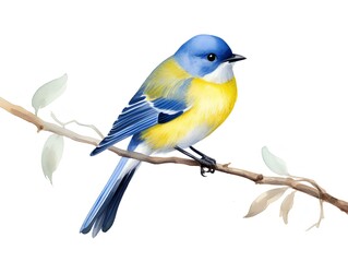 A bird clipart, watercolor illustration clipart, 1500s, isolated on white background - 767726297