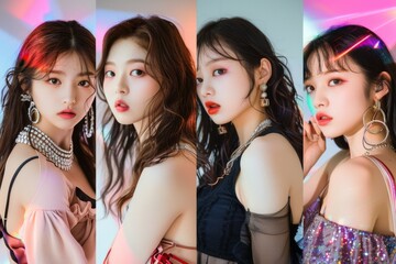 日本人のアイドル活動をしている女性グループ（推し活・芸能界・スター・歌手・ダンス）