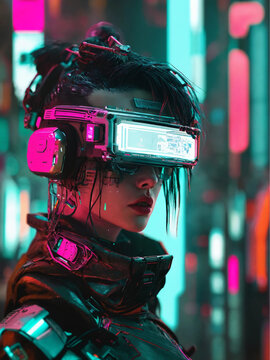 Cyberpunk ai girl 