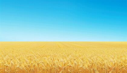 yellow wheat field Farm landscape