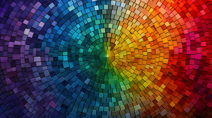 colourful abstract rainbow mosaic background.