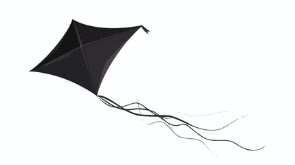 Vector illustration of kite black icon Flat vector 