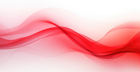 Vector 3d echo audio wavefrom spectrum. Abstract music waves oscillation graph. Futuristic sound wave visualization. Red flowing wave line impulse pattern on white. Synthetic music technology sample. - obrazy, fototapety, plakaty
