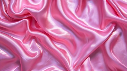 Obraz premium Luxurious Pink Satin Textile Close-up