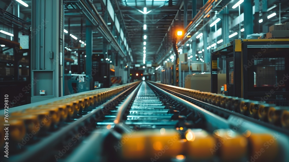 Aufkleber intricate industrial automation:a captivating scene of precision and efficiency in a bustling factor