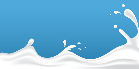 milky waves background. additional elements of milk design