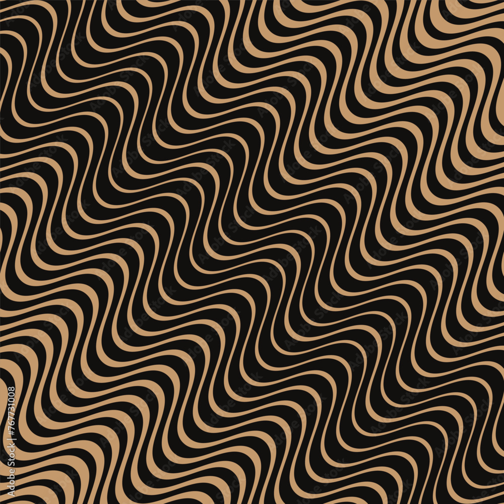Poster abstract geometric wave line pattern art vector illustration.