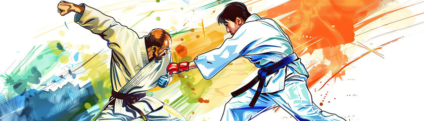 Karate Kickoff Clash: Kicking, Punching, and Mastering Martial Arts Moves.